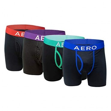 Aeropostale Mens Boxer Briefs 4 Pack Cotton Stretch Boxer Briefs Underwear