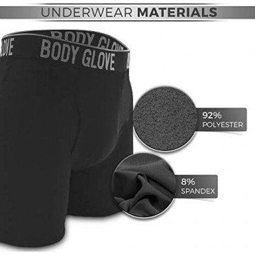 Body Glove 5-Pack Mens Micro Modal Boxer Briefs with Contoured Shape