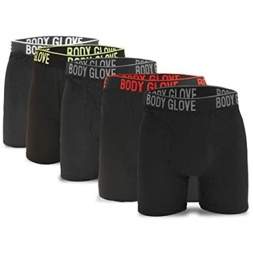 Body Glove 5-Pack Mens Micro Modal Boxer Briefs with Contoured Shape