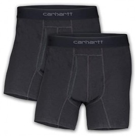 Carhartt Men's 5 Inseam Cotton Polyester 2 Pack Boxer Brief