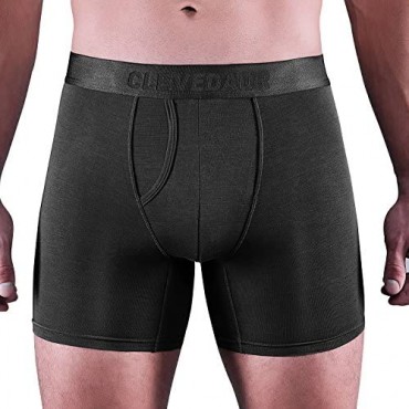 CLEVEDAUR Men's Underwear 6 Inches Micro Modal Mens Boxer Briefs (Pack of 3)