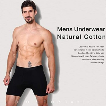 Counting Stars Men's Boxer Briefs Underwear Fly Front with Pouch Cotton Mens Underwear Boxer Briefs for Men Pack S M L XL XXL