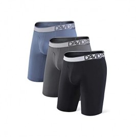 DAVID ARCHY Men's 3 Pack Mesh Quick Dry Underwear Ultra Soft Boxer Briefs with Fly