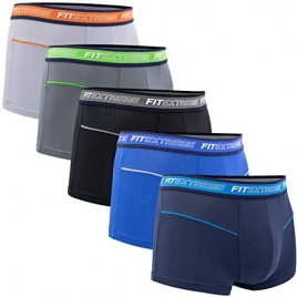 FITEXTREME Mens Breathable Performance Stretch Boxer Briefs 3 to 5 Pack