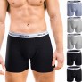 FROLADA Men's Underwear Cotton Boxer Briefs Soft Breathable Mid Rise Underpants Fly Front with Pouch 5 Pack
