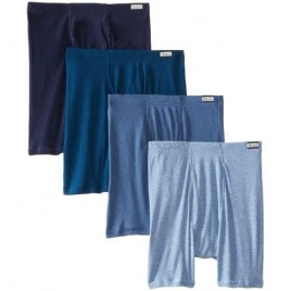 Hanes Men's 4-Pack FreshIQ Blue Label Boxer Brief with ComfortFlex Waistband Assorted Large