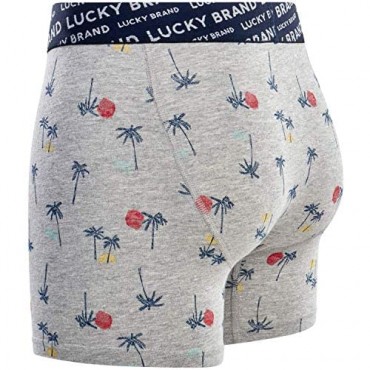 Lucky Brand Men’s Underwear – Long Leg Cotton Stretch Boxer Briefs (3 Pack)