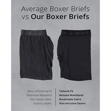 Men's Modal Boxer Briefs - Soft Comfortable Underwear Shorts INTO THE AM