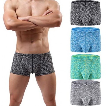 Men's No Ride up Boxer Briefs Underwear Trunks with Pouch