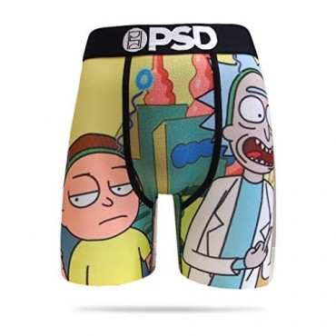 PSD Underwear Men's Stretch Wide Band Boxer Brief Underwear - Rick & Morty