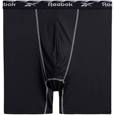 Reebok Men's Big and Tall Athletic Performance Assorted Boxer Briefs (6 Pack) (Black/Blue 2XL)