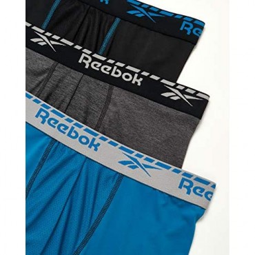Reebok Men's Compression Long Leg Performance Boxer Briefs (6 Pack)