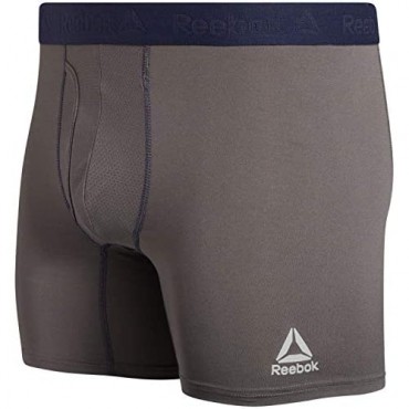 Reebok Men's Performance Boxer Briefs with Functional Fly (8 Pack)