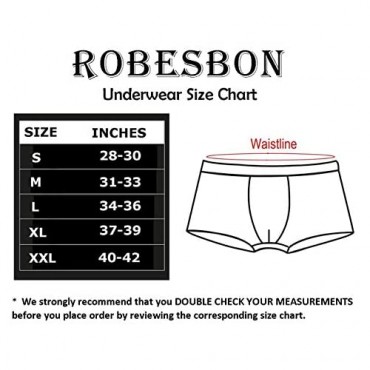 Robesbon Mens Cotton Boxer Briefs 4-5 Pack Stretch Comfortable Breathable No Ride up Underwear