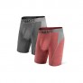 Separatec Men's Dual Pouch Underwear 8'' Inseam Color Block Sport Dry Fresh Boxer Briefs 2 Pack