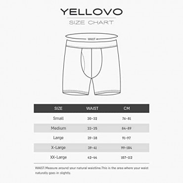 Yellovo Mens Boxer Briefs Premium Soft Cotton Mens Underwear Pack for Men