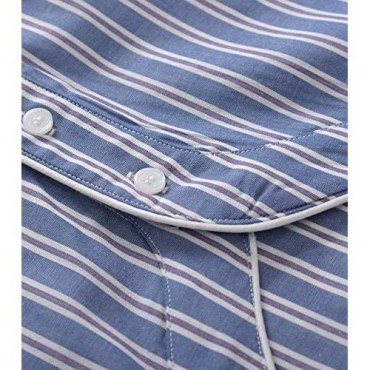 Latuza Men's Plaid Nightshirt Cotton Sleep Shirt