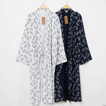 FANCY PUMPKIN Men's Yukata Robes Kimono Robe Khan Steamed Clothing Pajamas #07