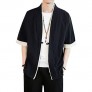 Men Japanese Short-Sleeved Kimono Cardigan Yukat Coat Loose Cardigan Jacket Top