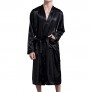 Previn Men's Satin Kimono Robe Long Spa Bathrobes Luxurious Silk Long Sleeve Loungewear