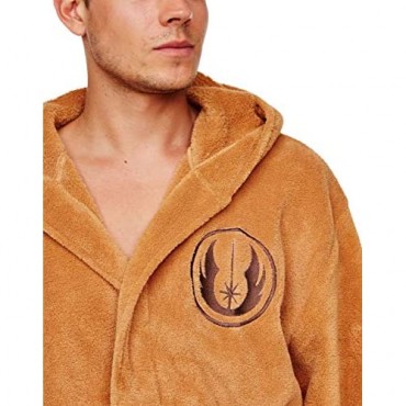 Star Wars Jedi Fleece Men's Brown Premium Luxury Bathrobe