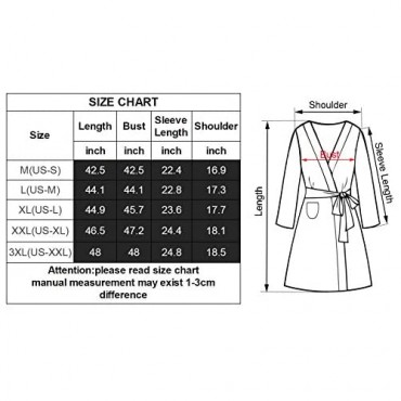 Sunyan Kimono Robes for Men Solid Color Bathrobes Sleepwear Satin Mens Loungewear