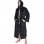 VERNASSA Mens Fleece Robe  Long Hooded Bathrobe Sleepwear