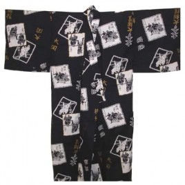 Yukata Sumo Navy and White Kimono Robe (Navy 62 - LL)