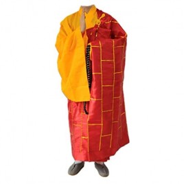 Zzooi Chinese Style Monk's Gown Cassock Monk Robe for Conduct Religious Rite or Performance