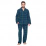 Ashford & Brooks Men’s Long Sleeve Pajamas Set | Woven Plaid Sleepwear & Loungewear Button Down PJ Set