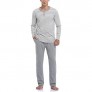 COLORFULLEAF Men's Cotton Pajama Set  Lightweight Long Sleeve Henley Top & Pajamas Pants  Sleepwear Lounge Set