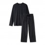 DAVID ARCHY Men's Cotton Sleepwear Top & Bottom Pajama Set