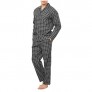 David Archy Men's Flannel Pajama Set Soft Cotton Button-Down Sleepwear With Fly PJ Set Lounge Wear