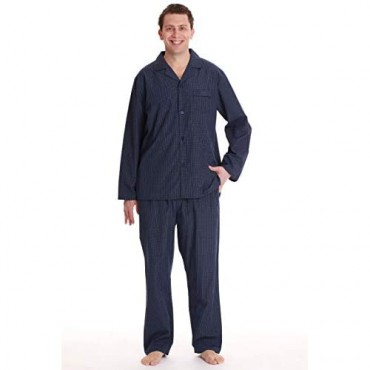 #followme Plaid Pajama Set for Men Long Sleeve Long Pant Sleepwear and Loungewear Pjs
