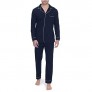 Indefini Men's Cotton Sleepwear Button Down Pajama Sets Long Sleeve Loungewear Pjs  Size S-XL