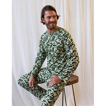 Leveret Mens Pajamas 2 Piece 100% Cotton Classy Fit Pjs Variety of Styles (Size Small-XX-Large)