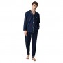 Mens Long Sleeve Pajamas Set Soft 2 Piece pjs Set 100% Cotton Sleepwear Set for Men