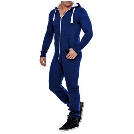 Men's Unisex Onesie Jumpsuit Elegant One Piece Pajama Playsuit Men's Sleepwear All in One