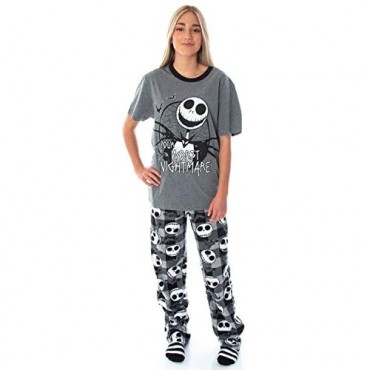 Nightmare Before Christmas Jack Skellington 3 Piece Gift Set Pajama Pants Shirt and Cozy Socks