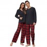 U2SKIIN Matching Pajamas Set for couples  Women and Mens Plaid Pajamas Soft Warm