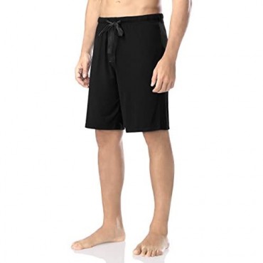 DAVID ARCHY Men's 2 Pack Soft Comfy Bamboo Rayon Sleep Shorts Lounge Wear Pajama Pants