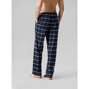 DAVID ARCHY Men's Comfy Jersey Soft Cotton Knit Pajama Long John Lounge Sleep Pants 2 Pack