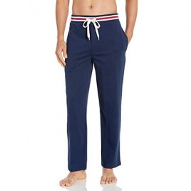 IZOD Men's Poly Sueded Jersey Knit Pant with Striped Waistband
