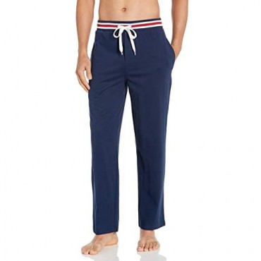 IZOD Men's Poly Sueded Jersey Knit Pant with Striped Waistband