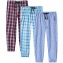 JINSHI Mens Pajama Pant Lounge Pants Sleepwear Pants Soft Cotton Plaid Lounge Pants with Pockets