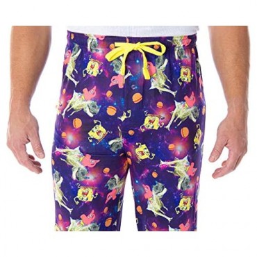 Spongebob Squarepants Men's Space Chase Adult Lounge Sleep Pajama Pants