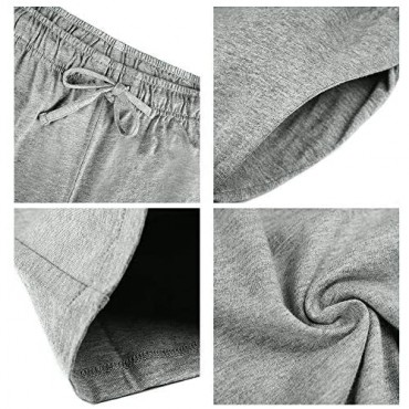 U2SKIIN Mens Cotton Pajama Shorts Lightweight Lounge Pant with Pockets Soft Sleep Pj Shorts for Men