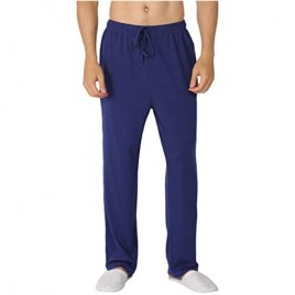 YIMANIE Men's Pajama Pant Cotton Comfy Soft Lounge Sleep Pants Black Navy Gray Red Blue S-XXXL