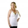 Classic Hands-Free Pump&Nurse All-in-one Nursing Tank with Built in Hands-Free Pumping Bra - White  XS