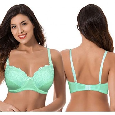 Curve Muse Plus Size Nursing Underwire Bra with Drop-Down Cups (Pack of 2 or 3)